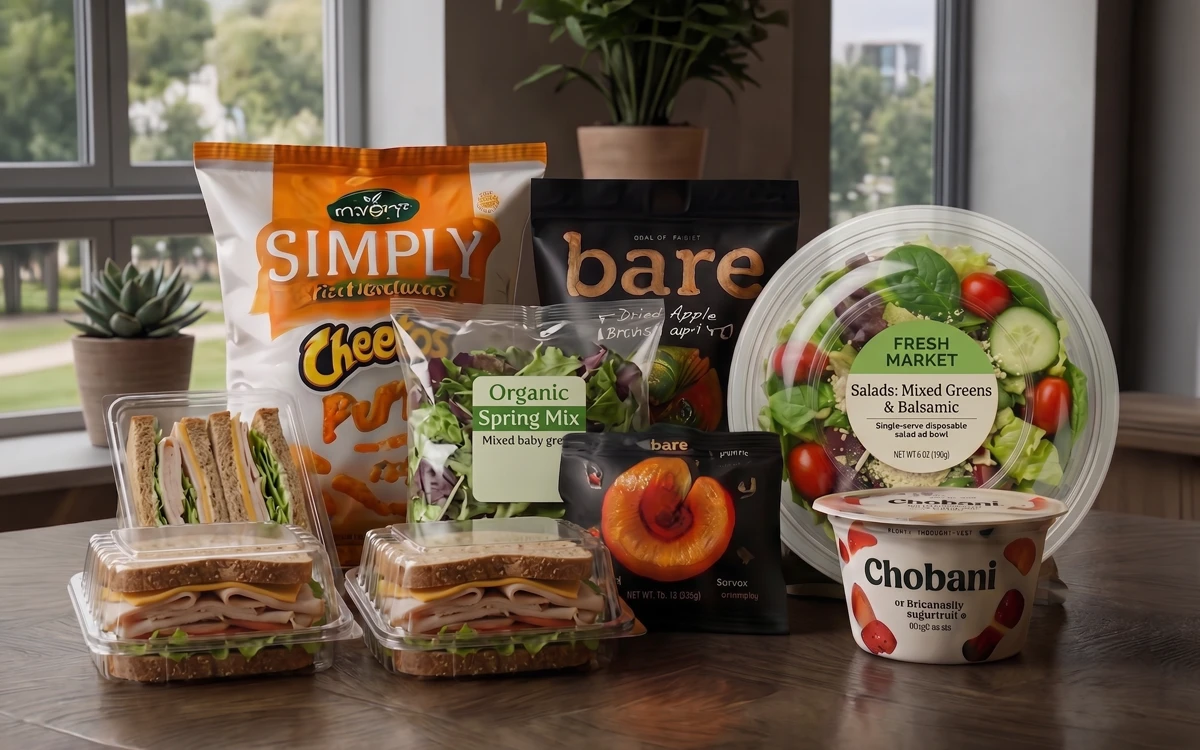 Healthy snacks and beverage options for everyone.